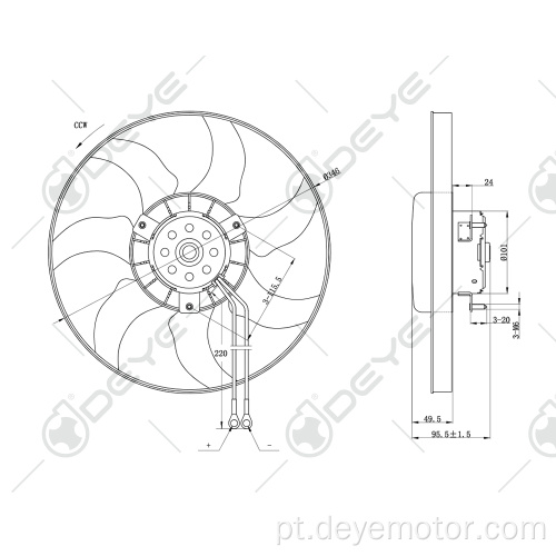 Ventilador de refrigeração do radiador do carro para VW TRANSPORTER